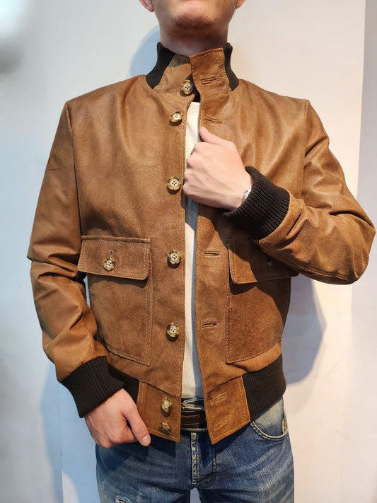 Pilot jacket with patches