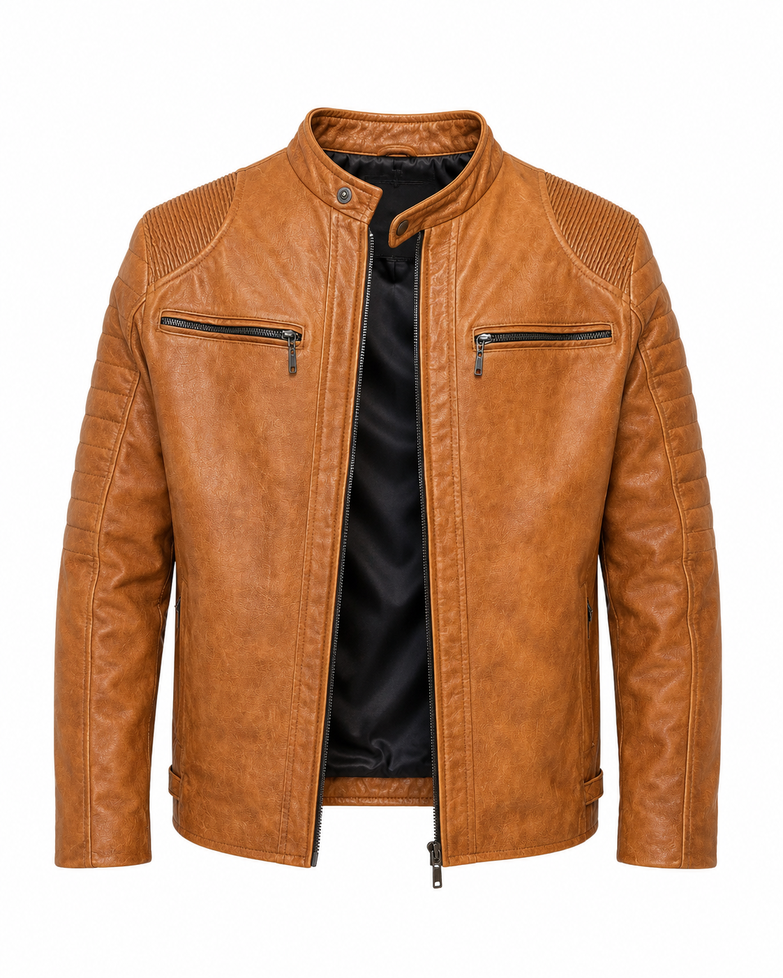 Chaqueta david Motera - Cuero con proceso de craquelado