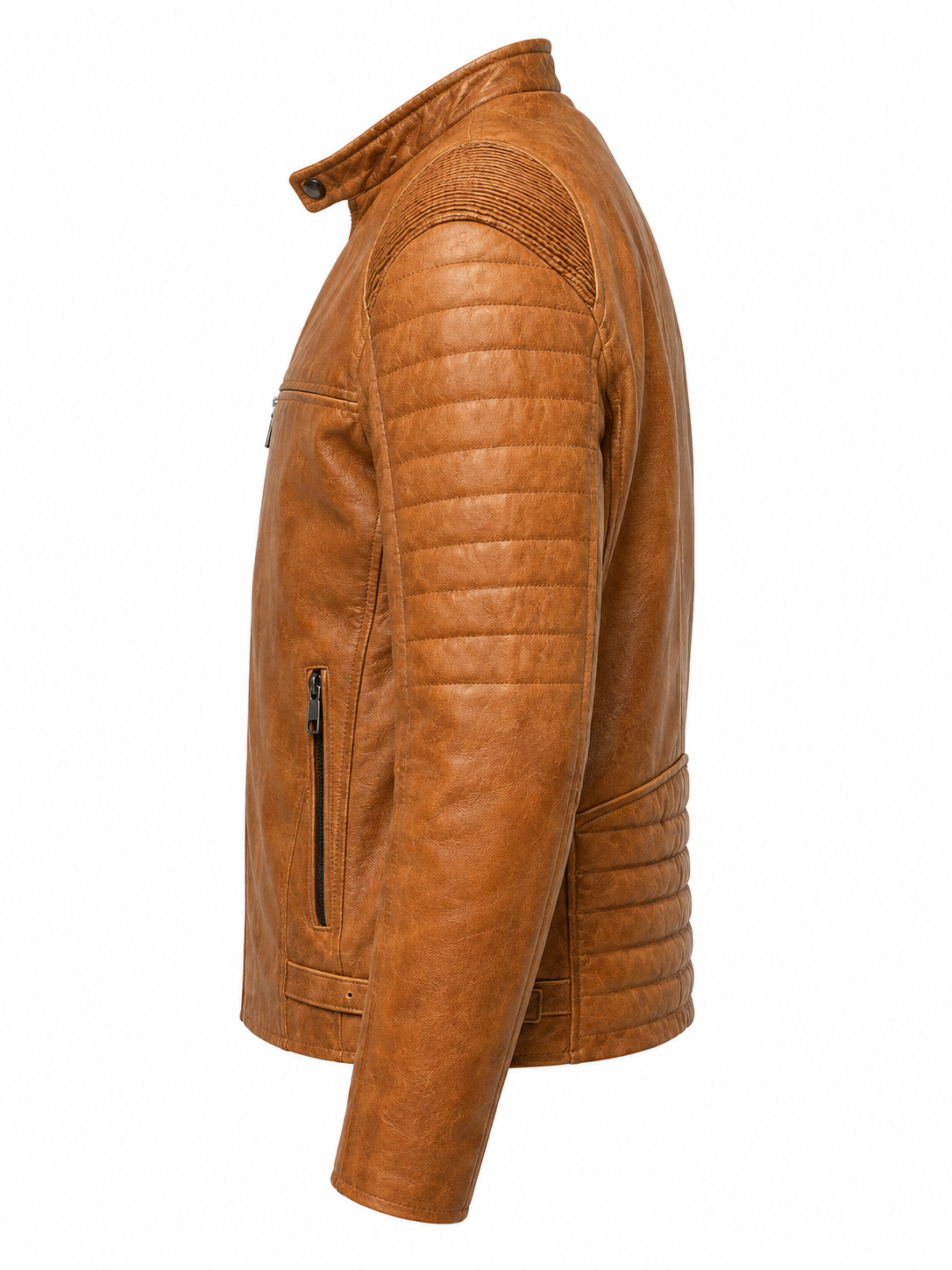 Chaqueta david Motera - Cuero con proceso de craquelado