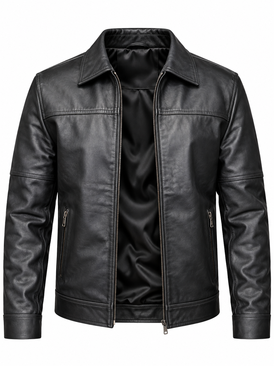 CHAQUETA CAMILO CUERO NEGRA