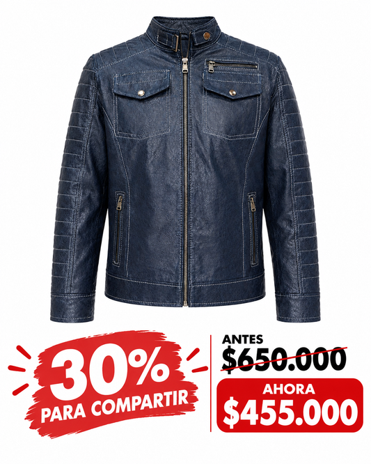 CHAQUETA ARTHUR CUERO CRAQUELADO