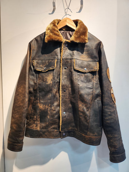 Pilot jacket with patches