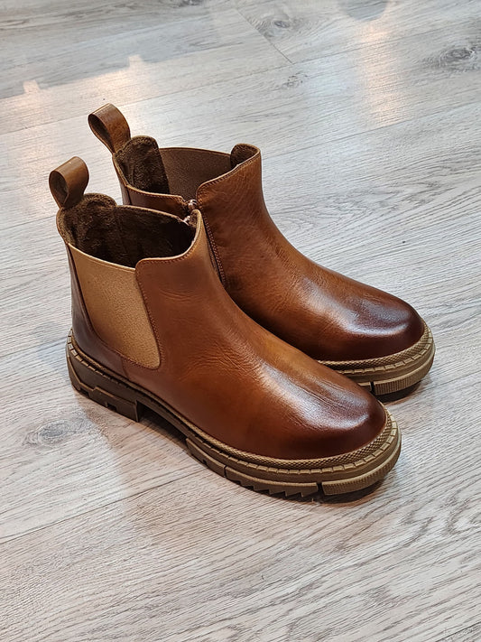 Botines tipo Chelsea 842 Caramelo