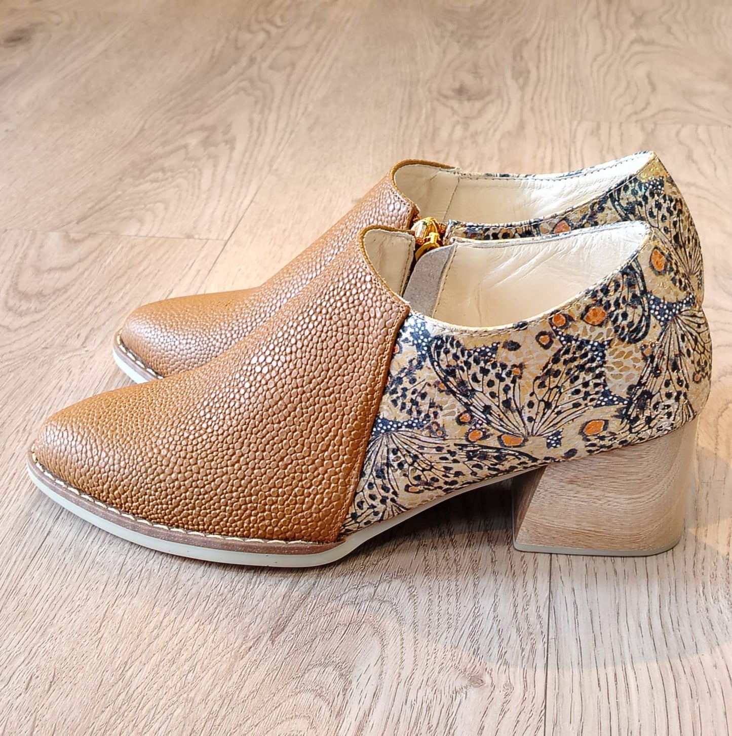 B6-Botin Dama Miel x Bronce