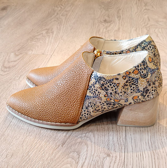 B6-Botin Dama Miel x Bronce