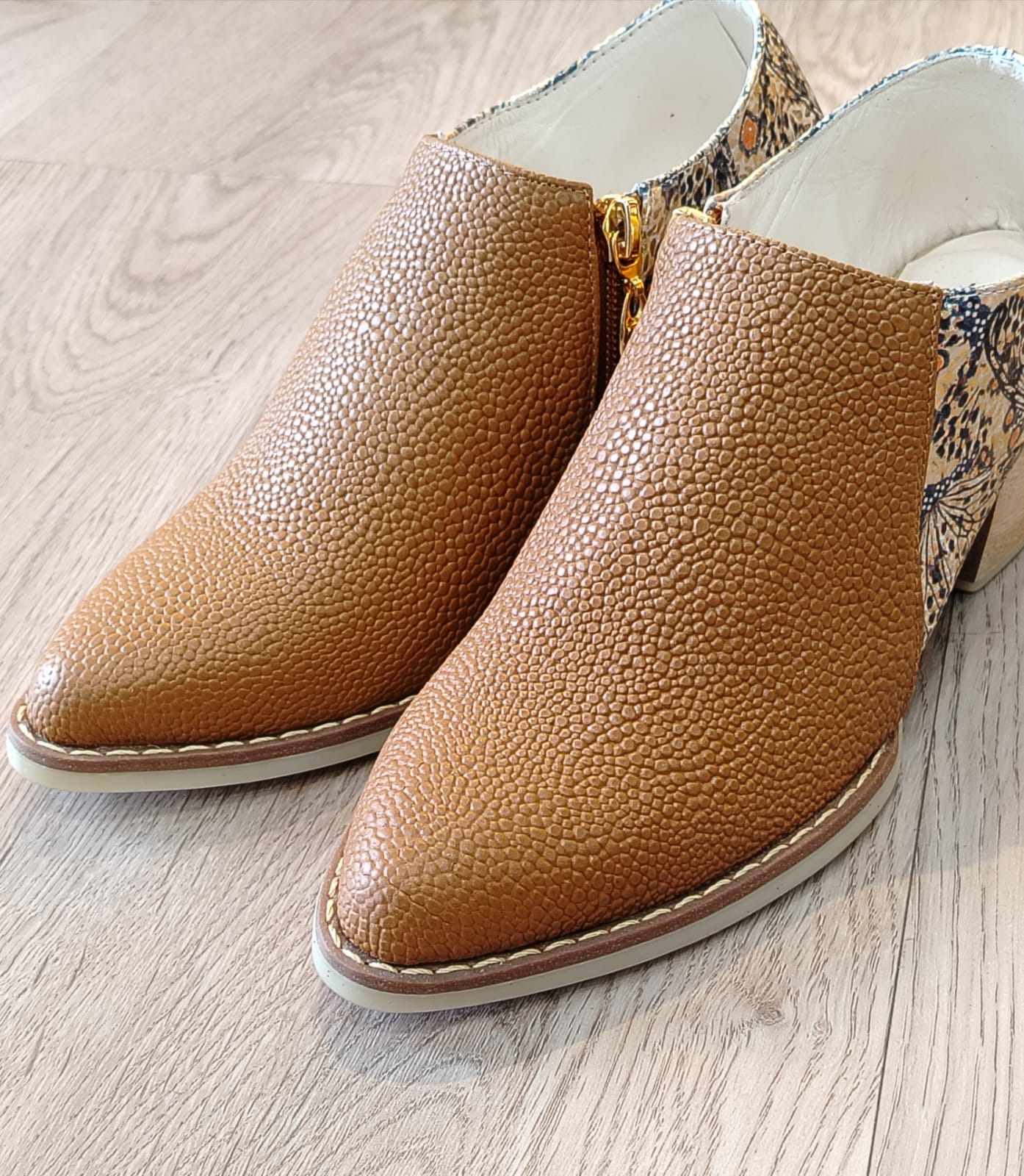 B6-Botin Dama Miel x Bronce