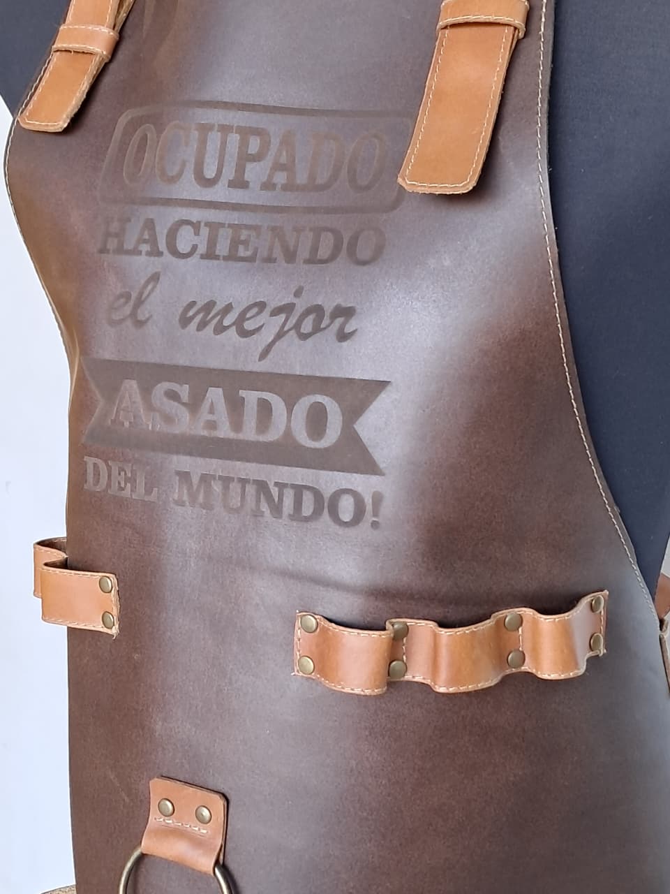 Delantal Parrillero En Cuero