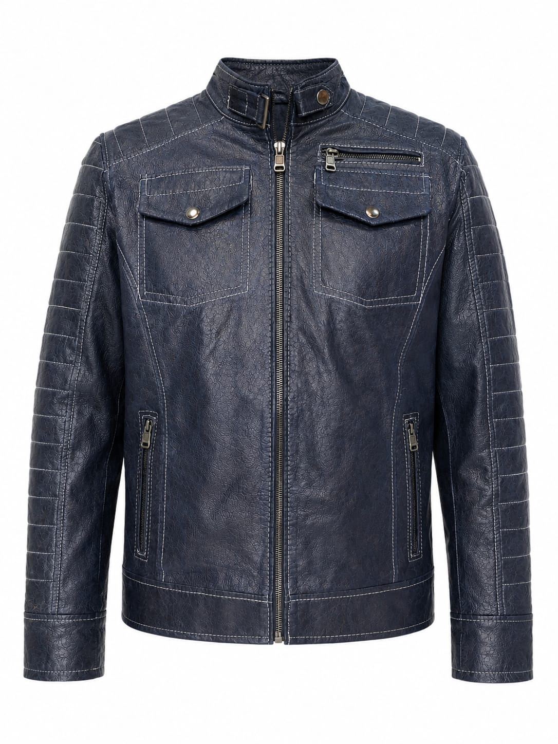 CHAQUETA ARTHUR CUERO CRAQUELADO
