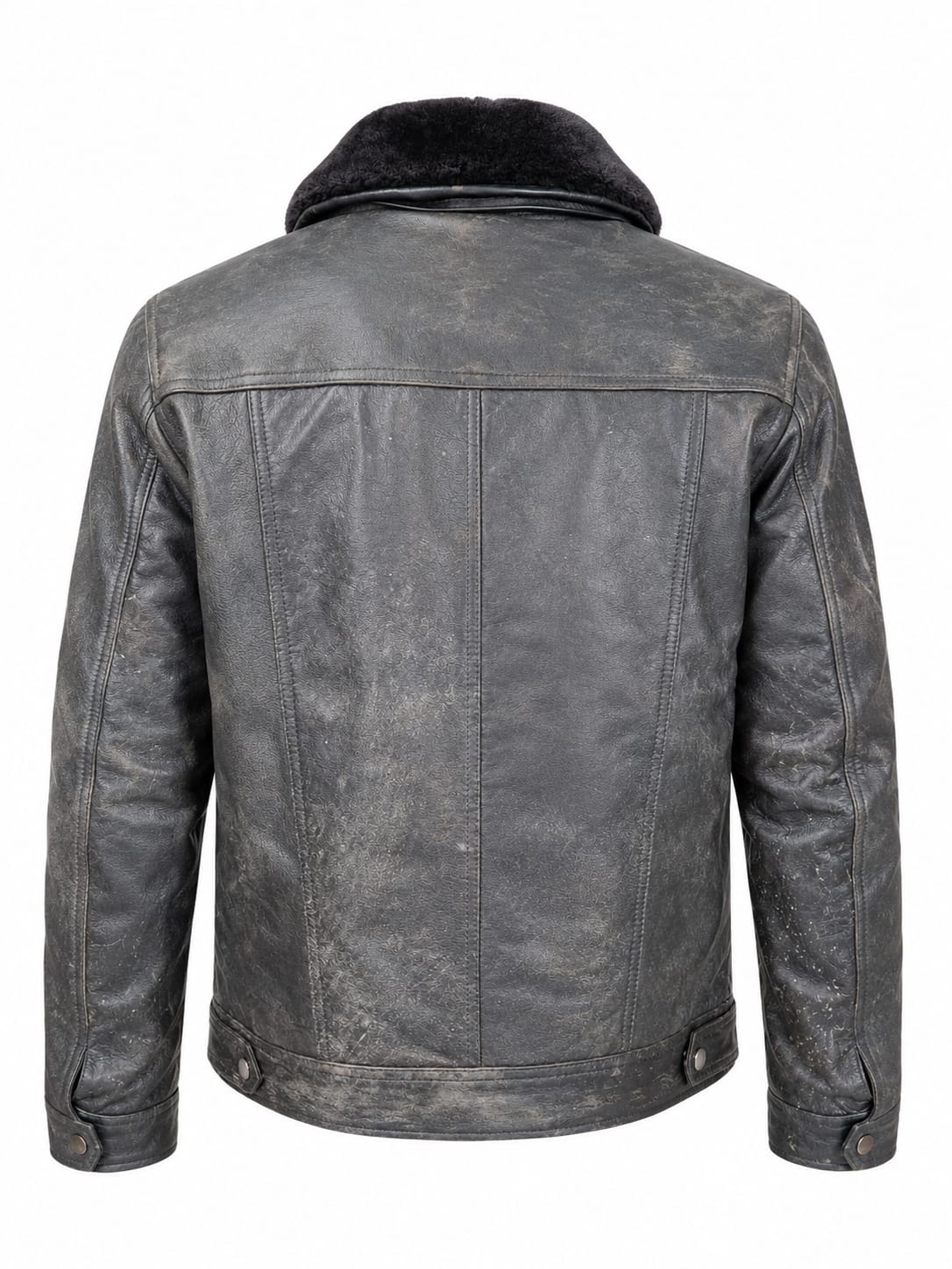 CHAQUETA LEVIS NEGRO RASPADO