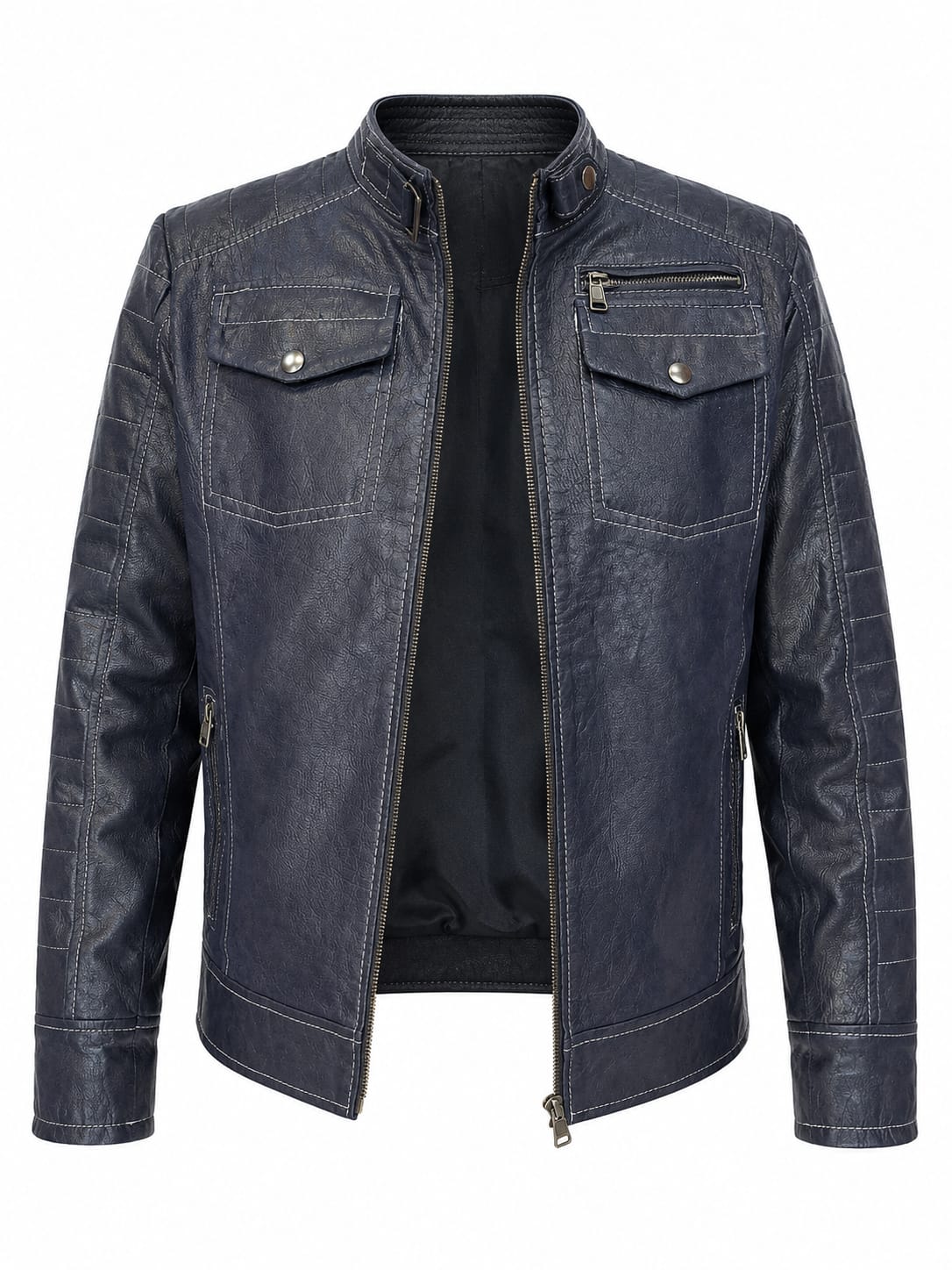 CHAQUETA ARTHUR CUERO CRAQUELADO